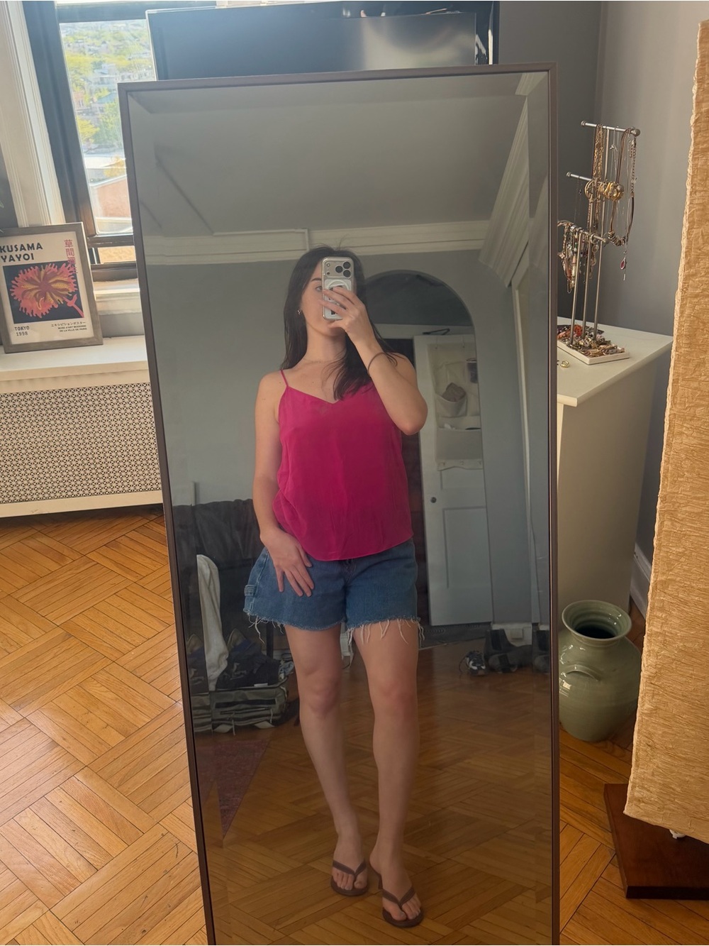 Babaton Pink Silk Cami Top